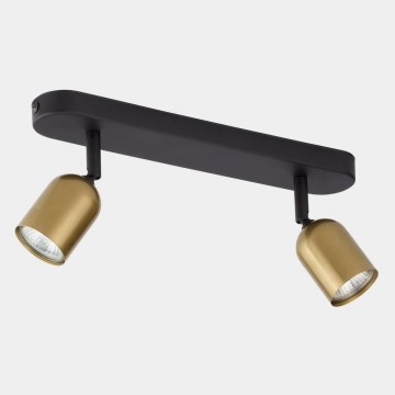 Foco TOP 2xGU10/10W/230V dourado/preto