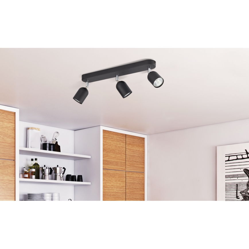 Foco TOP 3xGU10/10W/230V preto