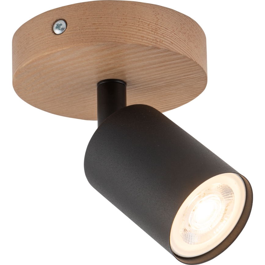 Foco TOP WOOD 1xGU10/10W/230V preto/madeira