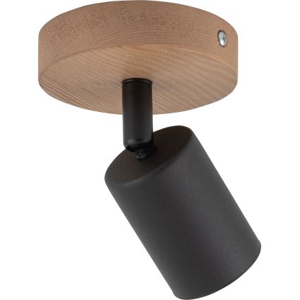 Foco TOP WOOD 1xGU10/10W/230V preto/madeira