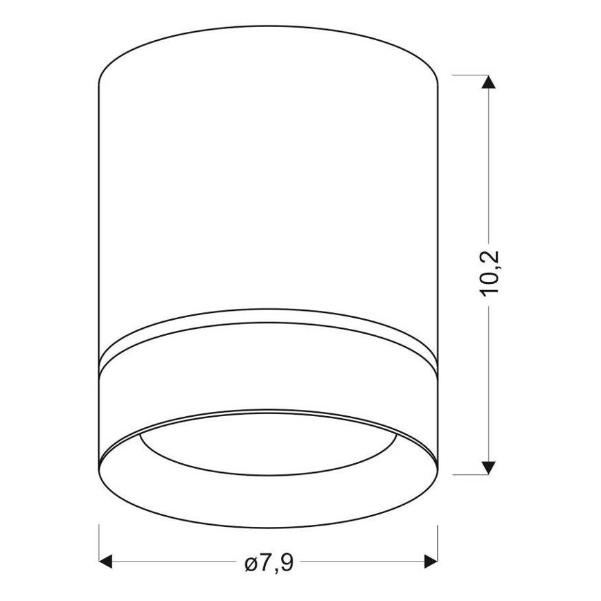 Foco TUBA 1xGU10/15W/230V preto