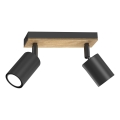 Foco TULON 2xGU10/8W/230V preto/carvalho