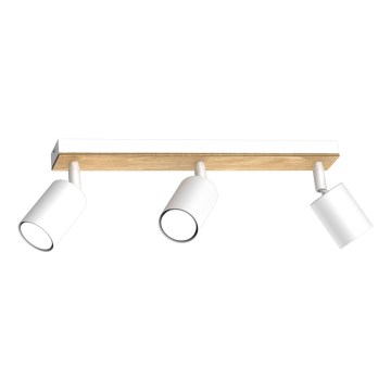 Foco TULON 3xGU10/8W/230V branco/carvalho