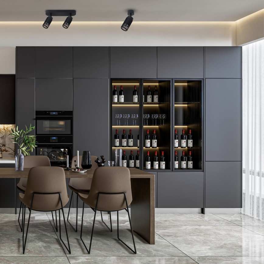 Foco VERTICAL 1xGU10/8W/230V preto