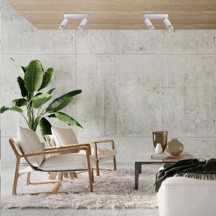 Foco VERTICAL 2xGU10/8W/230V branco