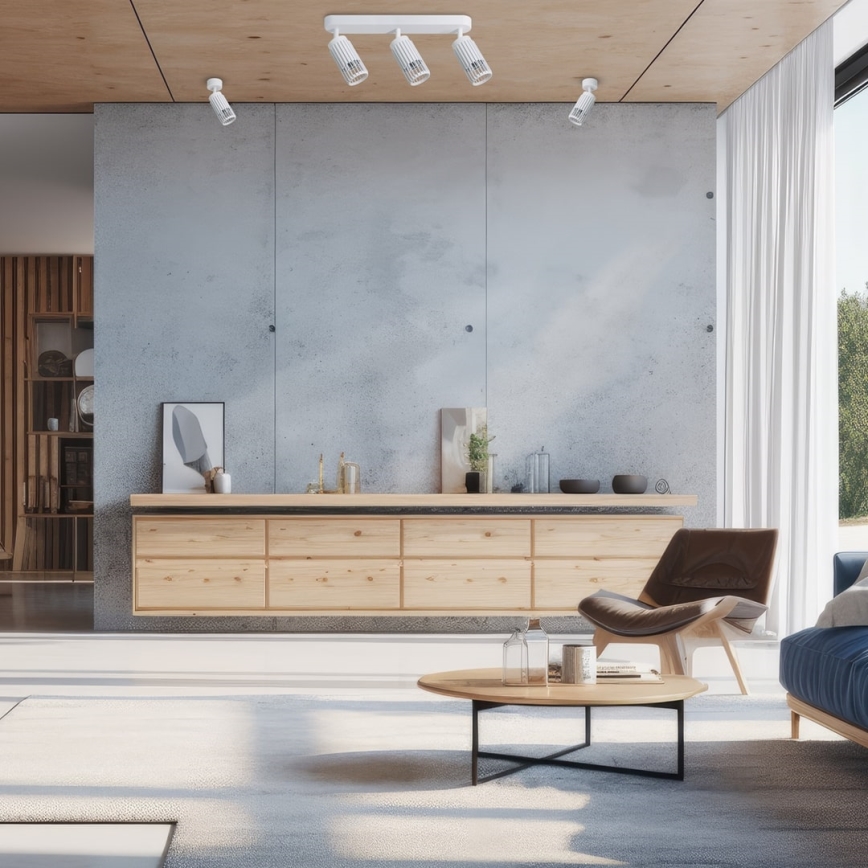 Foco VERTICAL 3xGU10/8W/230V branco