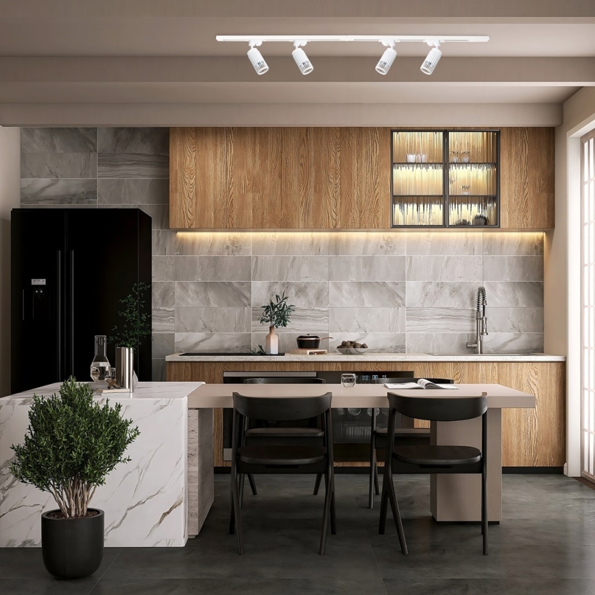 Foco VERTICAL para sistema de carril 1xGU10/8W/230V branco