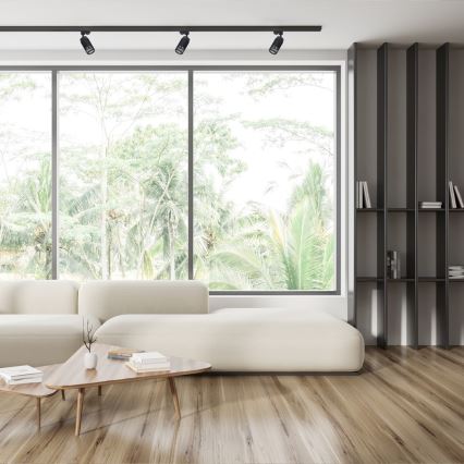 Foco VERTICAL para sistema de carril 1xGU10/8W/230V preto