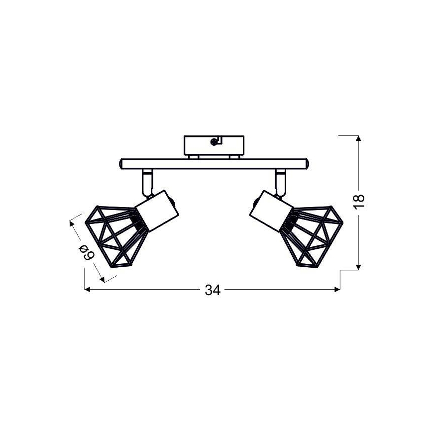 Foco VERVE 2xE14/40W/230V