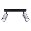 Foco WINX 2xGU10/10W/230V preto/cromado brilhante