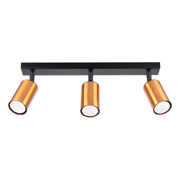 Foco WINX 3xGU10/10W/230V preto/cobre