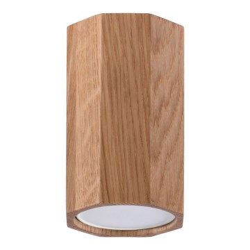 Foco ZEKE 1xGU10/40W/230V 10 cm carvalho