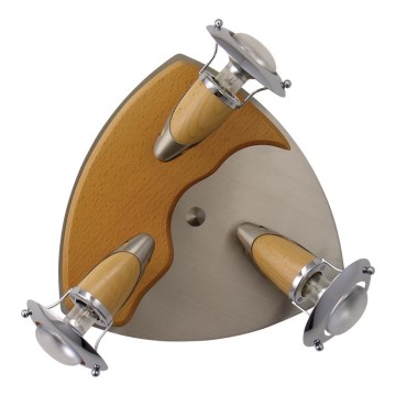 Foco ZEUS 3xE14/40W/230V árvore da borracha