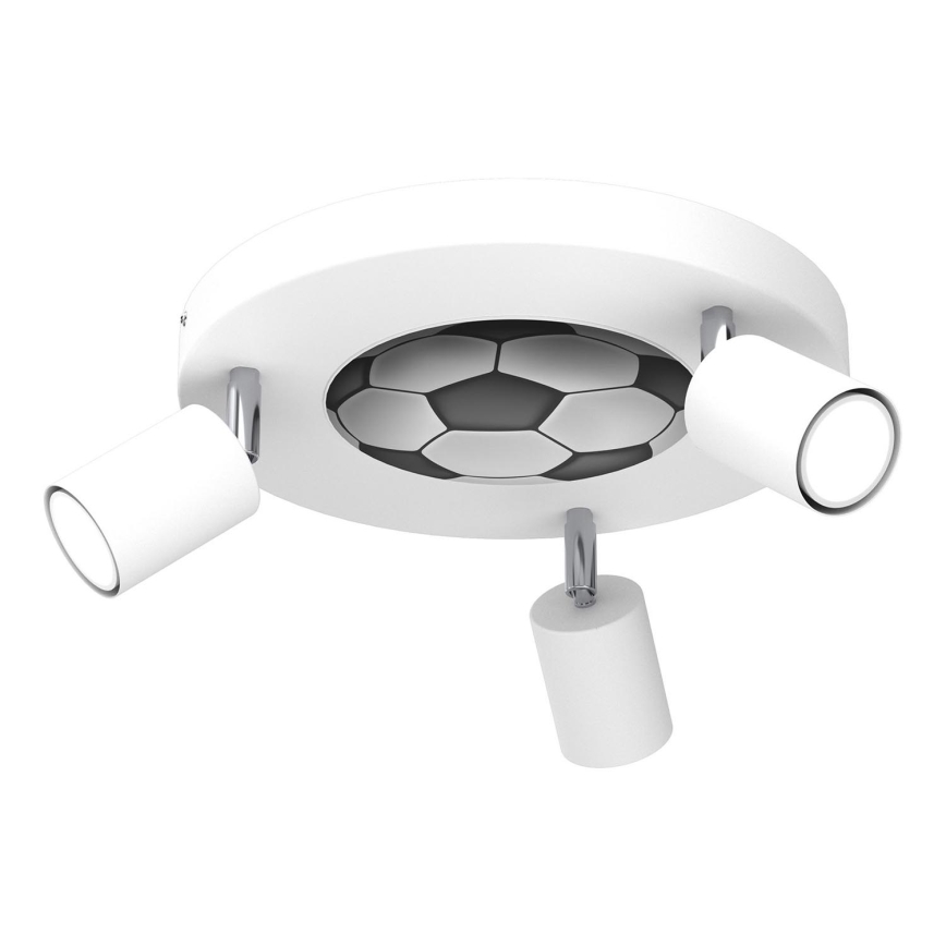 Focos de luz para crianças FUN 3xGU10/8W/230V branco/bola