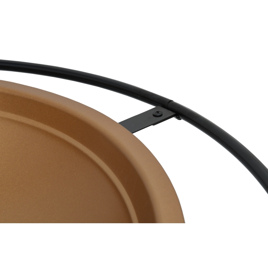 Fogueira de madeira portátil com grelha preta/cobre