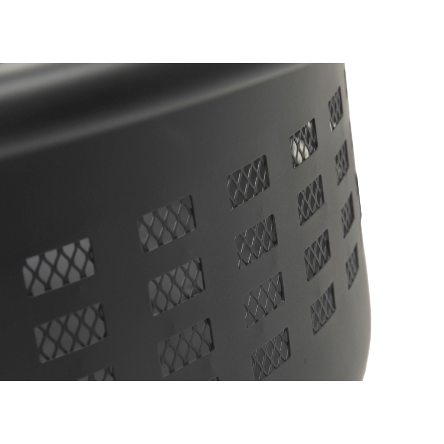 Fogueira de madeira portátil com grelha preta