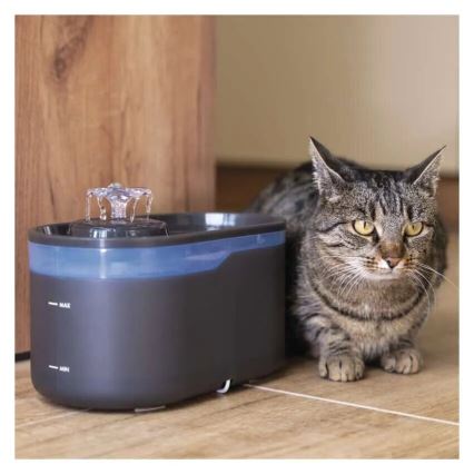 Fonte de água inteligente para animais de estimação 2,6 l/5V cinza Wi-Fi