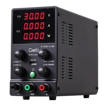 Fonte de alimentação de bancada GETI GLPS1203H 0-120V/0-3A