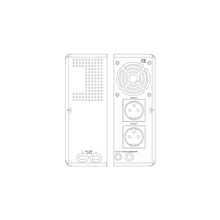 Fonte de alimentação de reserva na parede 500W/800VA onda sinusoidal pura