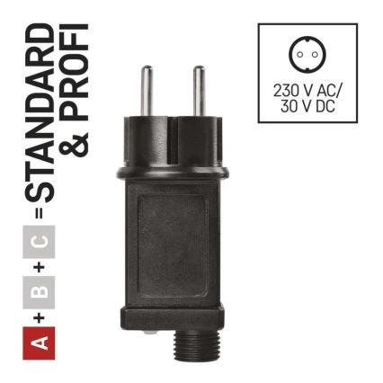 Fonte de alimentação para luzes de Natal conectáveis 12W/230V IP44