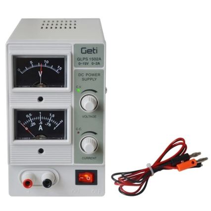 Fonte de bancada de laboratório 1502A 0-15V/0-2A