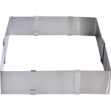 Forma ajustável para bolo TORO 16–28 cm, em aço inoxidável