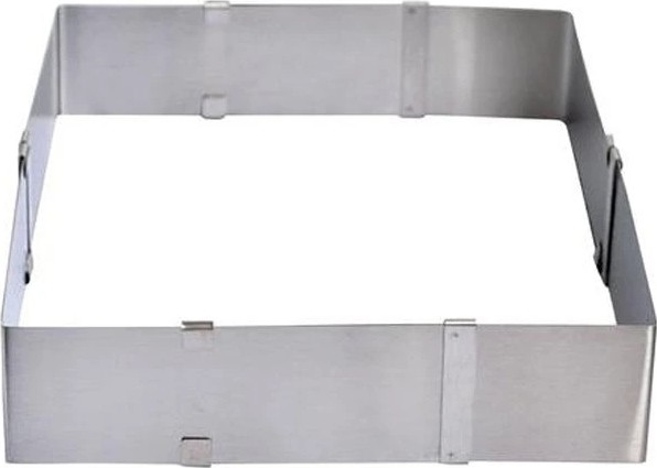 Forma ajustável para bolo TORO 16–28 cm, em aço inoxidável