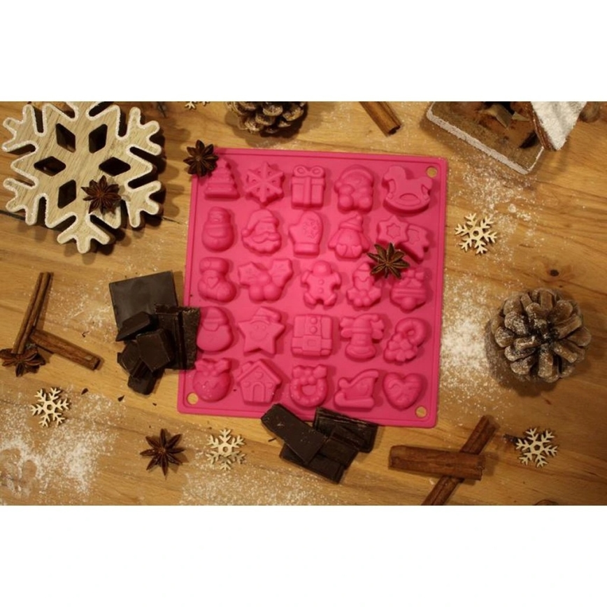 Forma de silicone para chocolate TORO rosa