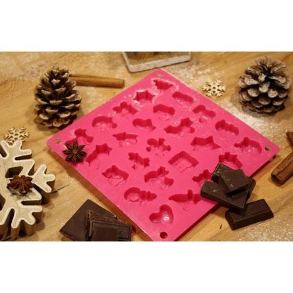 Forma de silicone para chocolate TORO rosa