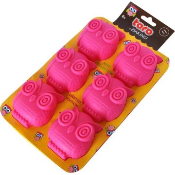 Forma de silicone para muffins TORO, rosa