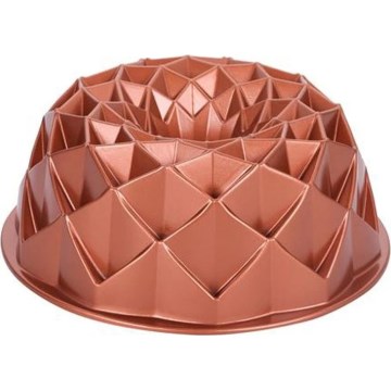 Forma para bolo bundt KITCHISIMO 24 cm diamante/cobre