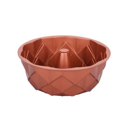 Forma para bolo bundt KITCHISIMO 24 cm diamante/cobre