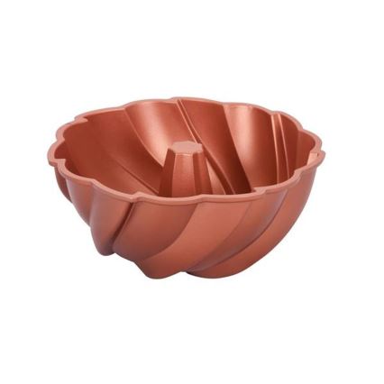 Forma para bolo tipo bundt KITCHISIMO 24 cm redemoinho/cobre