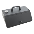 Forno de pizza com porta e termómetro 40x35,5x21 cm preto
