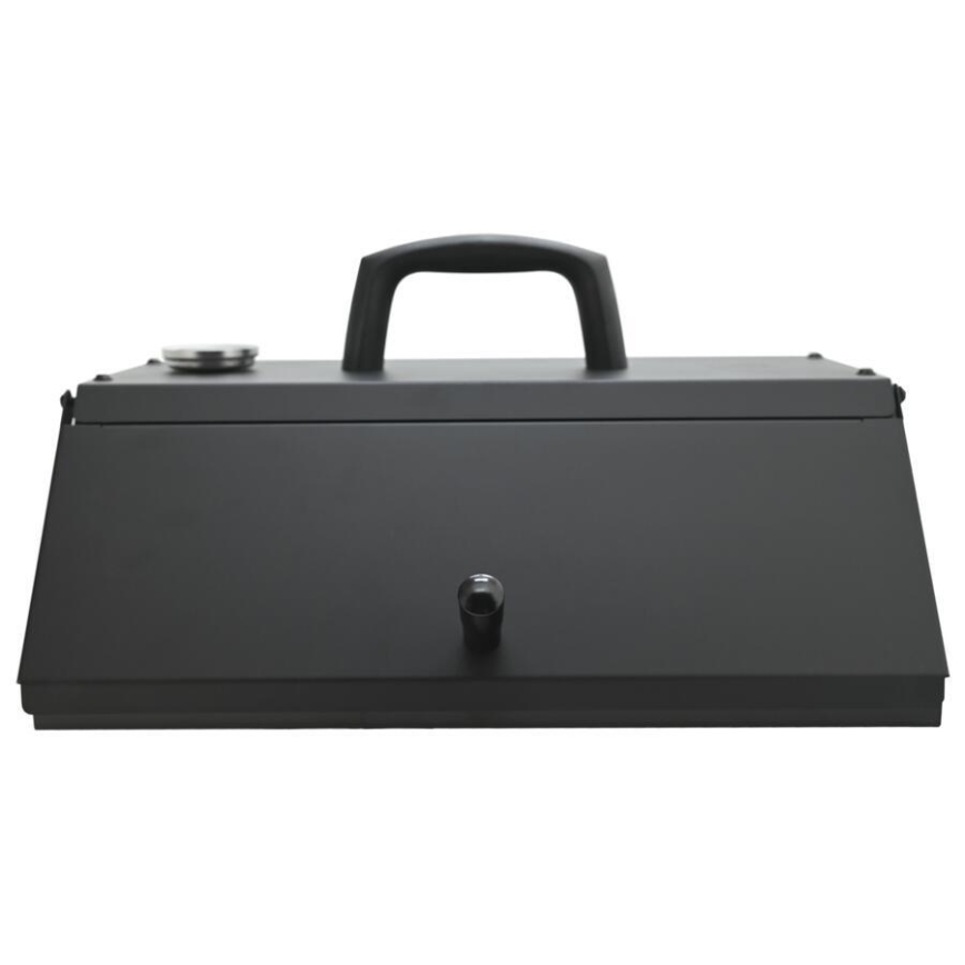 Forno de pizza com porta e termómetro 40x35,5x21 cm preto
