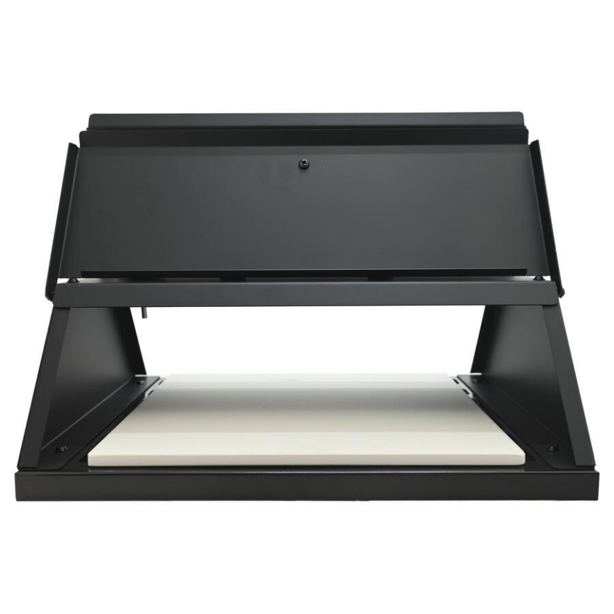 Forno de pizza com porta e termómetro 40x35,5x21 cm preto