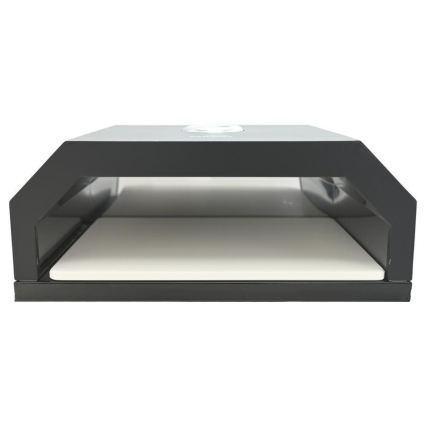Forno para pizza com termómetro 40x34,5x16 cm preto