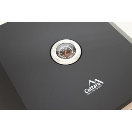 Forno para pizza com termómetro 40x34,5x16 cm preto