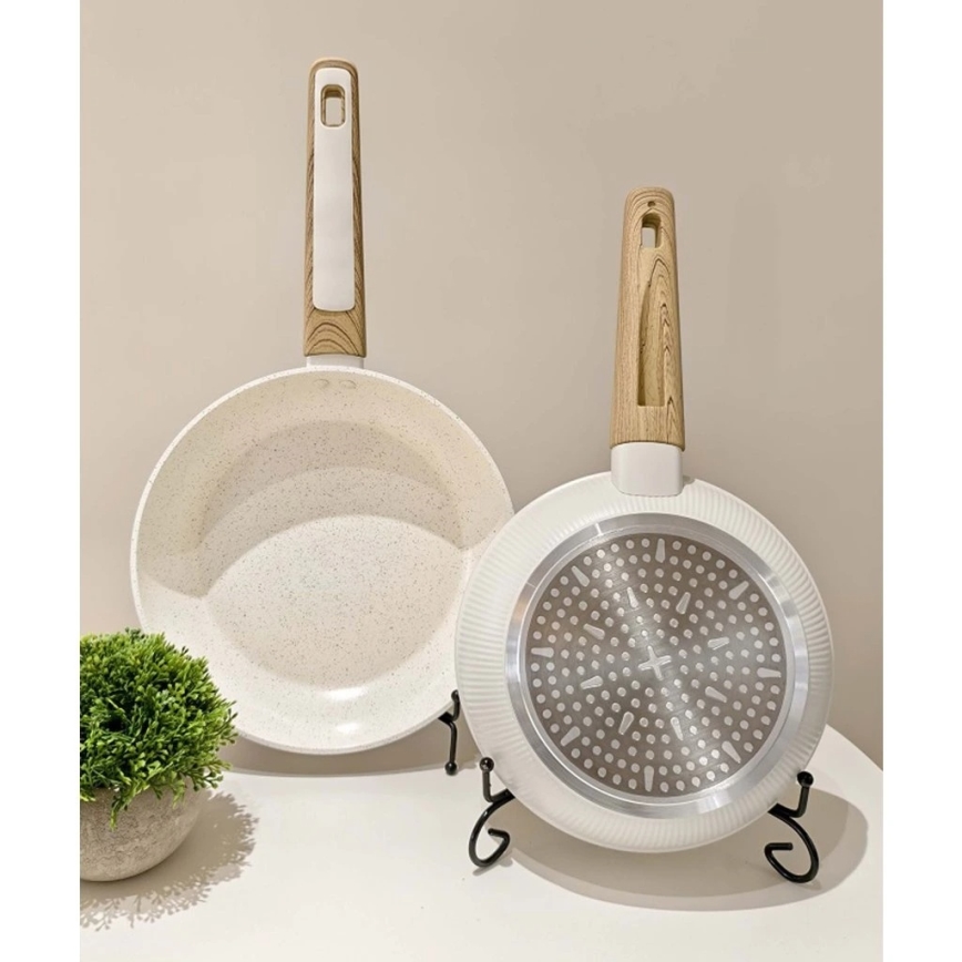 Frigideira BIANCO 28 cm creme/castanho