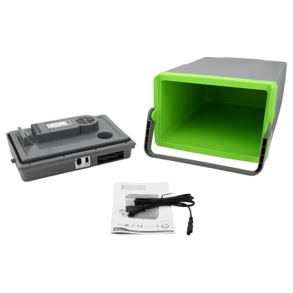 Frigorífico de carro portátil 22 l 55W/12V/230V cinzento/verde