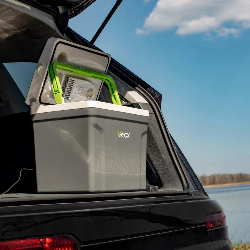 Portátil frigorífico para automóvel com função de aquecimento 27 l 230V/12V/24V cinzento