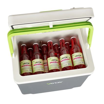 Frigorífico portátil para automóvel com função de aquecimento 27 l 230V/12V cinzento