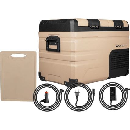 Frigorífico portátil para automóvel com visor LCD 39 l 230V/12V/24V castanho