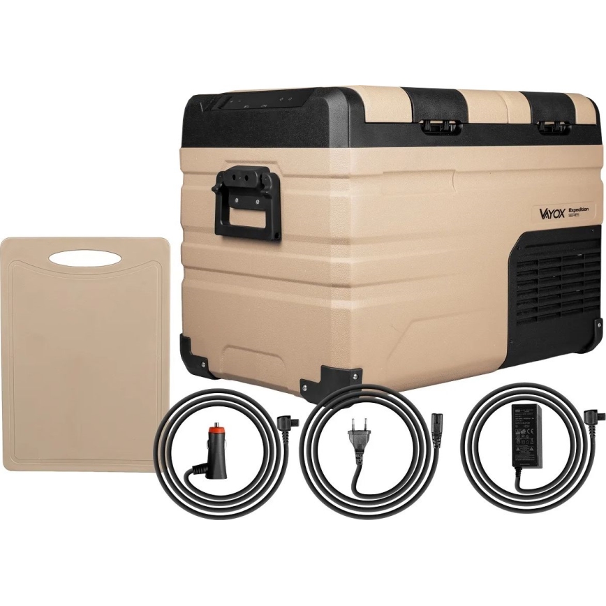 Frigorífico portátil para automóvel com visor LCD 39 l 230V/12V/24V castanho