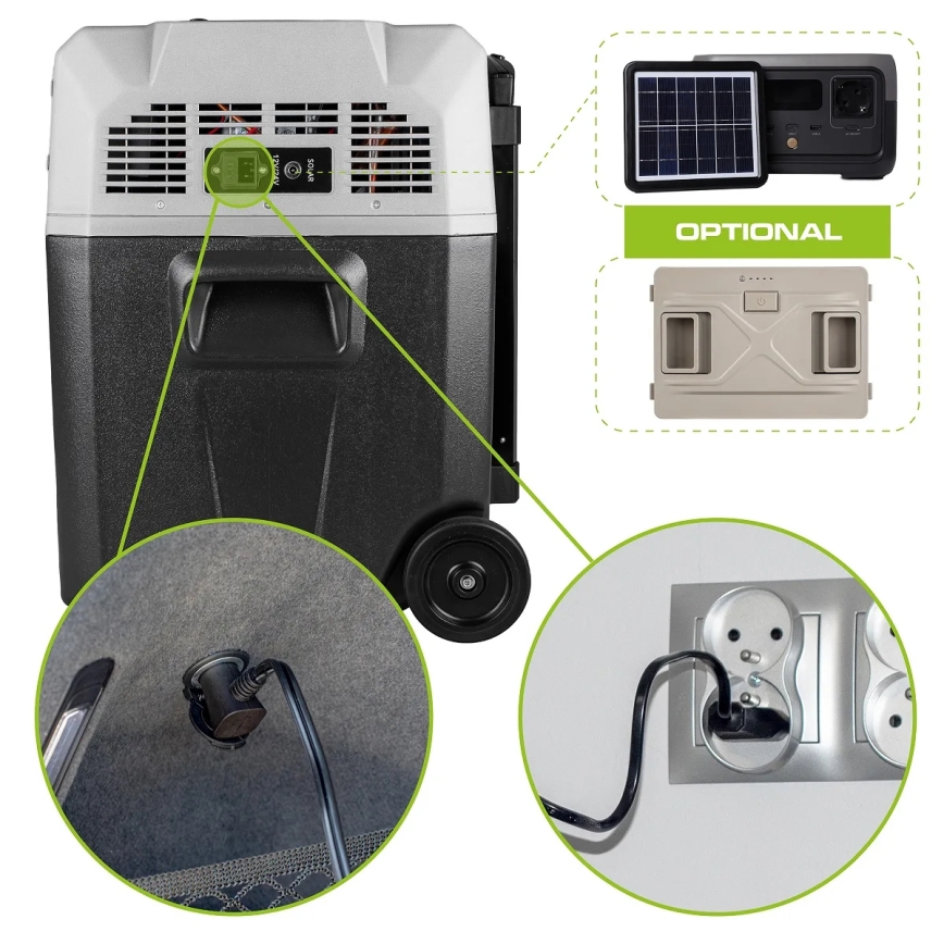 Frigorífico portátil para automóvel com visor LCD 40 l 230V/12V/24V preto