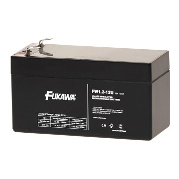 FUKAWA FW 1,2-12 U - Bateria de chumbo 12 V/1,2 Ah com terminal Faston 4,7 mm