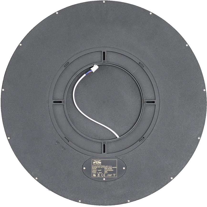 Fulgur 42364 - Iluminação de teto LED NOMY LED/40W/230V 3000/4000/6000K IP40 diâmetro 50 cm preto