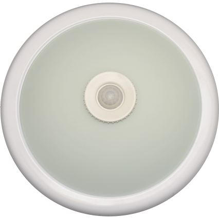 Fulgur s-22941 - Luminária de teto com sensor de movimento e de crepúsculo DARINA 2xE27/40W/230V Ø 30 cm branca