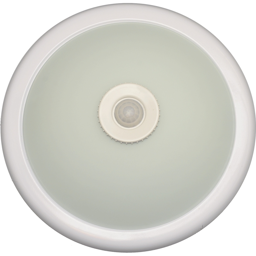 Fulgur s-22941 - Luminária de teto com sensor de movimento e de crepúsculo DARINA 2xE27/40W/230V Ø 30 cm branca