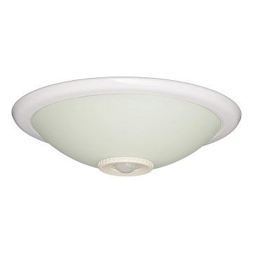 Fulgur s-22941 - Luminária de teto com sensor de movimento e de crepúsculo DARINA 2xE27/40W/230V Ø 30 cm branca